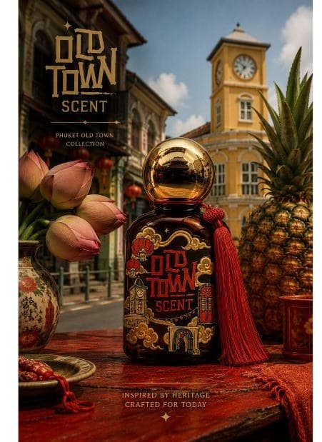 Phuket Old Town — clock tower and Sino-Portuguese shophouses